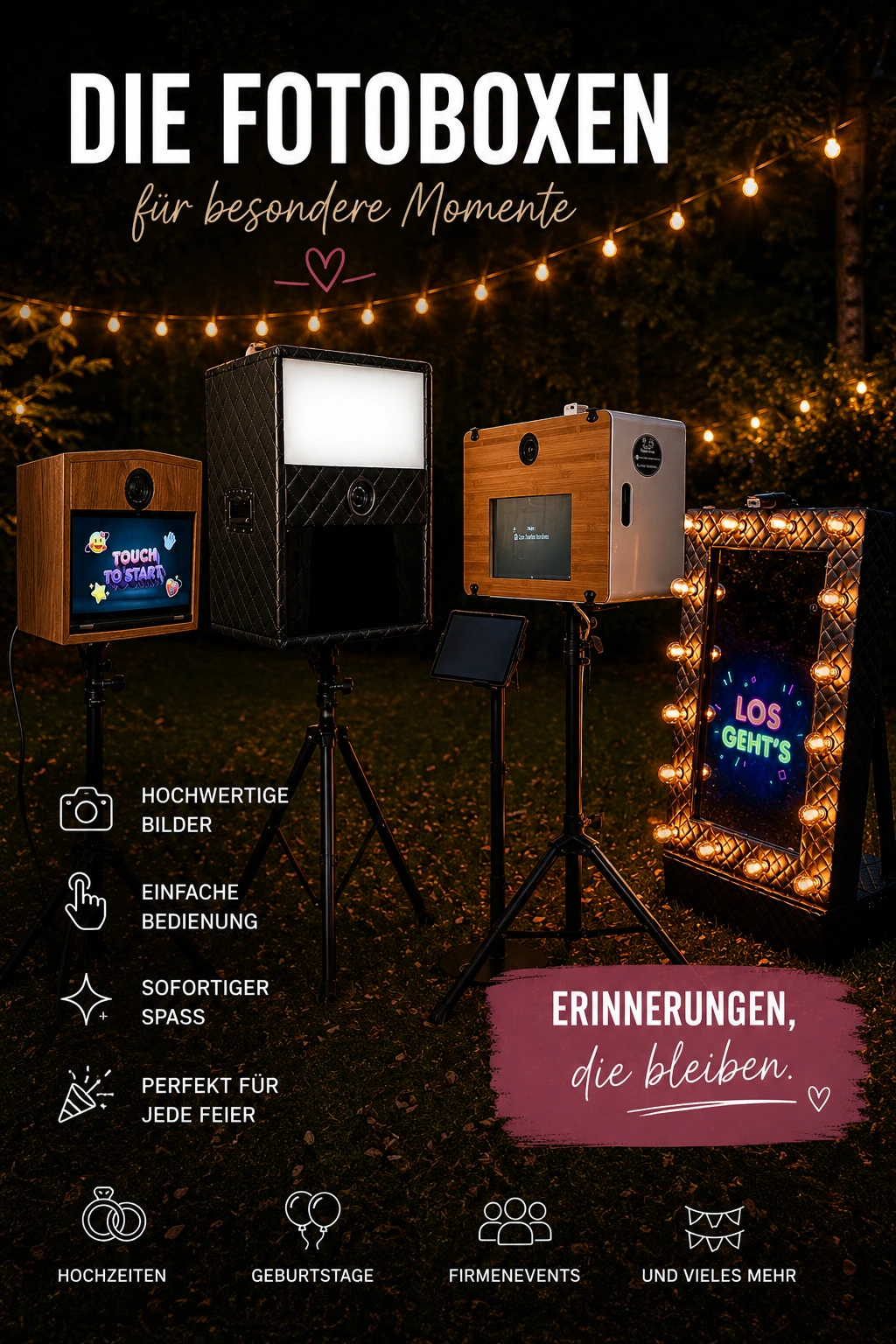 Übersicht aller Fotoboxen
